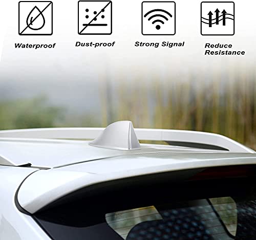 Image of CarFrill Car Shark Fin Antenna Waterproof Radio Signal (Car Shark Fin Antenna Cover-Silver)