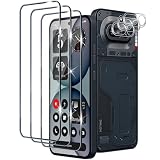 Xunzii Pellicola Vetro Temperato per Nothing Phone 4A con Protezione Lente Pellicola Fotocamera, Durezza 9H Anti Graffi Senza Bolle Vetrino Protezione Schermo [3+3 Pezzi]
