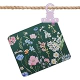 Square Mouse Pad, Green Flowers Plants Mouse Mat Design, Washable Mousepad Cloth, Non-Slip Rubber Base Computer Mouse Pads for Wireless Mouse, 9.5×7.9×0.12 inch, 1 Pcs