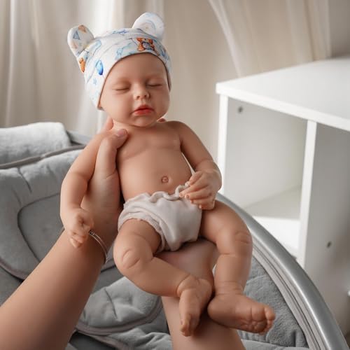 Muñeco BABESIDE Reborn Silicone 16 Pulgadas Niño miniatura 1
