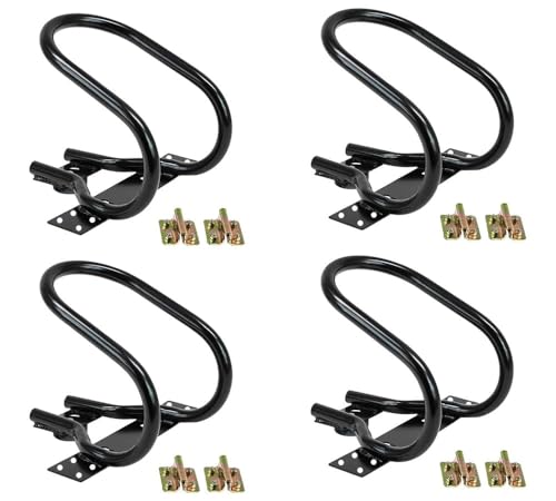 Mytee Products (4 Pack 7" Motorcycle Wheel Chock Steel for E-Track/X-Track System - Black