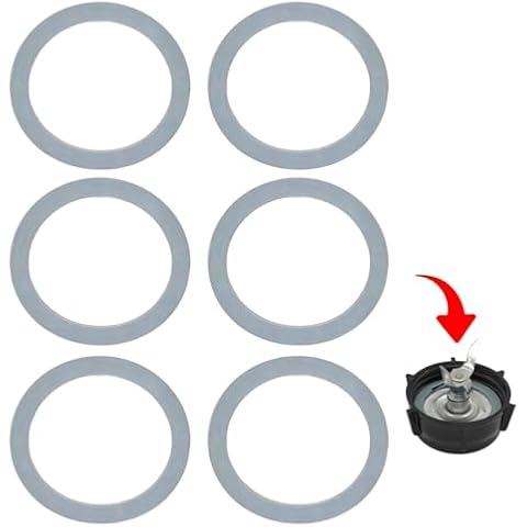 6Pcs Silicone Blender Gaskets for Oster, Silicone Blender Gasket Replacement Blender Seal Replacement Blender Rubber Sealing O Ring Blender Accessories Parts Compatible with Oster & Osterizer Blenders Cover