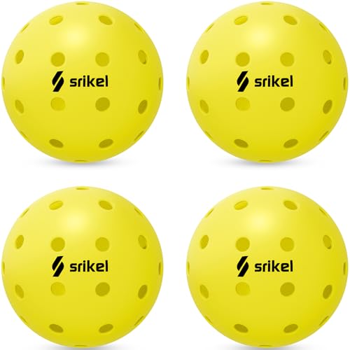Srikel Outdoor Pickleballs - USAPA Approved Pickleball Balls, Seamless Roto-Molded