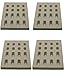 Grilling Corner 7 1/16 L X 4 3/4 W X 1/2" H Ceramic Brick Flame Tamer, Grill Ceramic Briquettes (4-pack) for Barbeques Galore Grand Turbo