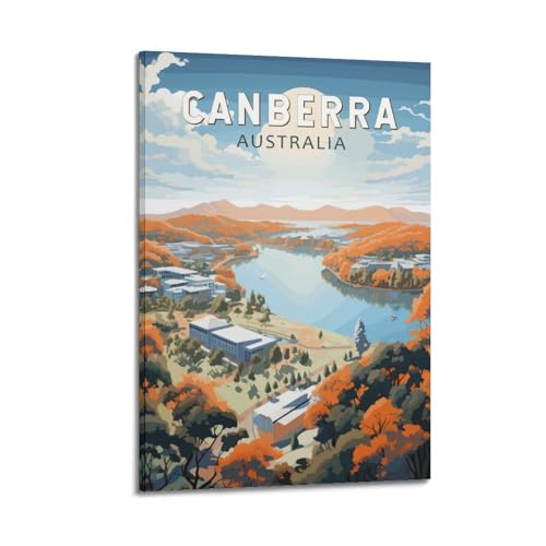 Poster Canberra de qualité premium sur toile d'art durable 40x60 cm avec rendu esthetique