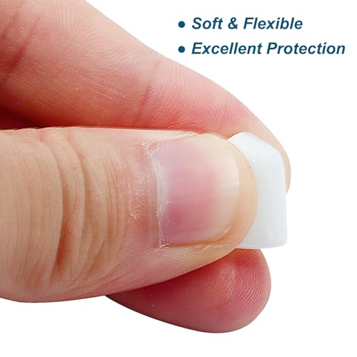 Image of 120PCS Vinyl Flexible Rubber End Caps, 8mm (5 /16 inch) ID Bolt Screw Thread Protectors (White)