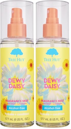 Image of Tree Hut Dewy Daisy Hair & Body Mist, Spritz On for a Refreshed Feel or Layer with Your Favorite Scents, Versatile Body Spray, 6 Fl Oz. (Pack of 2)