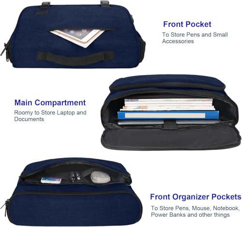 MATEIN PU Leather Messenger Bag with Cooler & USB Charging Port, Briefcases Lightweight Men's Laptop Bag 17.3 inch3