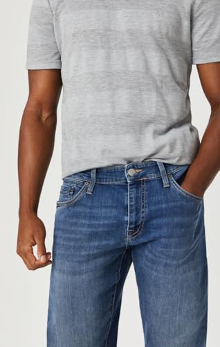 Mavi Jake Men's Regular Rise Slim Leg Jeans, Mid Foggy Williamsburg, 33 x 322