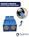 Tumbl Trak Portable Parallette Bars, Blue