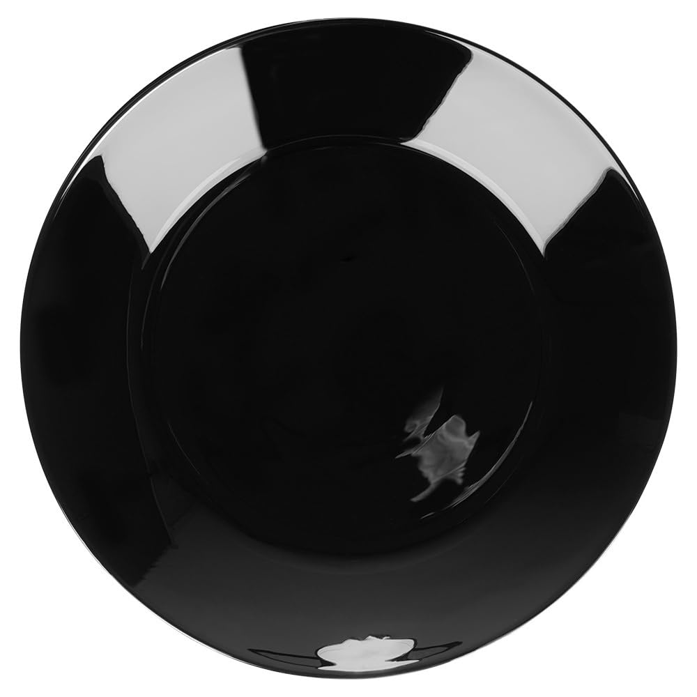Vilde Lot de 6 assiettes plates en verre noir 25,5 cm | Assiettes, vaisselle