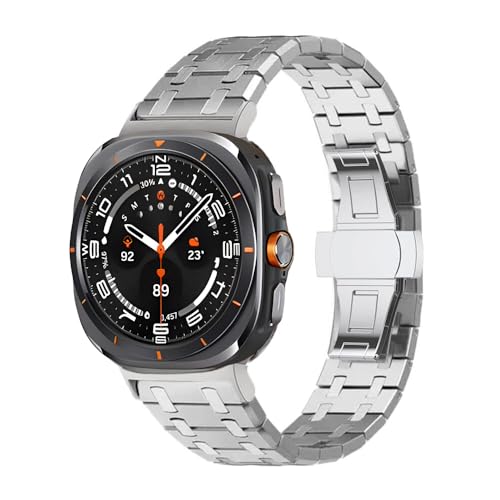 Bracelet en acier inoxydable pour Samsung Watch Ultra 47mm avec boucle papillon