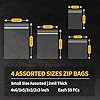 200 Pack Small Plastic Bags For Jewelry, Mini Baggies 4 Assorted Sizes. 2x3 3x3 3x5 4x6 Inch 2 Mil Thick Poly Zipper Lock Bags Clear for Jewelry, Bead, Crafts, Small Parts Storage #1