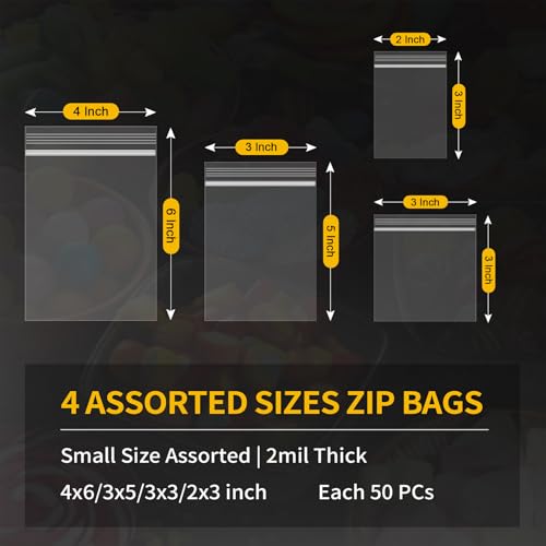 Bonison PBAG4 200 Pack Small Plastic Bags thumb #1