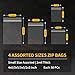 200 Pack Small Plastic Bags For Jewelry, Mini Baggies 4 Assorted Sizes. 2x3 3x3 3x5 4x6 Inch 2 Mil Thick Poly Zipper Lock Bags Clear for Jewelry, Bead, Crafts, Small Parts Storage