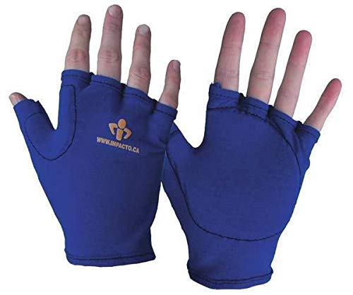 Impact Gloves, XL, Bl/Yllw, Fingerless, Left