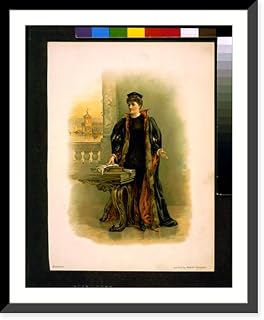Historic Framed Print, Portia.painted by Fanny Bowers., 17-7/8" x 21-7/8"