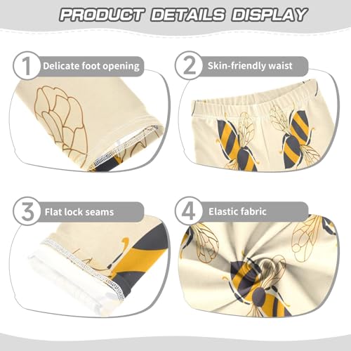 Toddler Girls Leggings Printed Yoga Pants Leggings Honey Bee for Kids3
