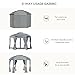 Outsunny 12' x 12' Round Outdoor Gazebo, Patio Dome Gazebo Canopy Shelter with Double Roof, Netting Sidewalls and Curtains, Zippered Doors, Strong Steel Frame, Grey