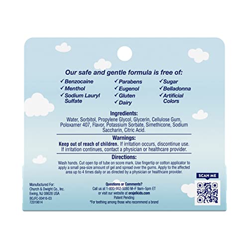 Orajel Baby Daytime Cooling Gel For Teething, Drug-Free, 1 Pediatrician Recommended Brand For Teething, One .33Oz Tube #TOP1
