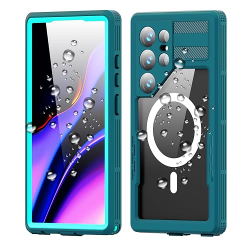 Losin Compatible with Galaxy S24 Ultra Case Waterproof Magnetic [Compatible with MagSafe] [Drop Protection] [IP68 Underwater] Full Body Shockproof Protective Phone Case Teal
