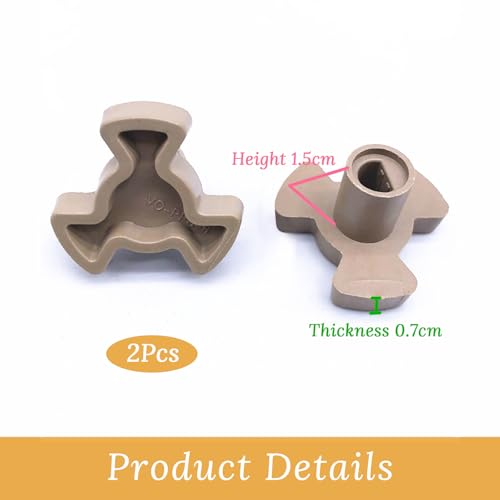 2Pcs Microwave Oven Turntable Coupler Roller Support Tray Shaft Replacement - Image 3