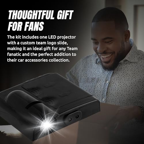 Sporticulture American Football Penn State Nittany Lions LED Car Door Light - Officially Licensed NCAA Wireless Projector - Show Your Team Pride - Battery Operated, Universal Fit