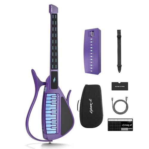 Guitare Enya CYBER-G violette la solution smart pour progresser rapidement