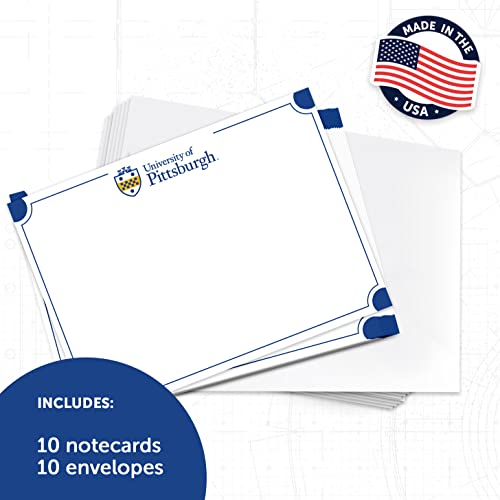 Image of Desert Cactus University of Pittsburgh 10 Pack Notecards Stationery Cardstock Panthers Pitt Includes Envelopes Memo Party Thank You (Notecard 4b)