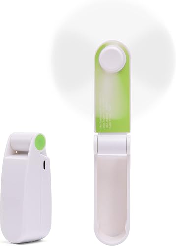 Mini ventilador de mano, pequeño ventilador de bolsillo portátil, ventilador de escritorio de viaje de mano, ventiladores USB recargables a batería