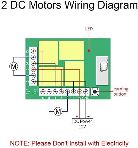 Miniatura 9 de QIACHIP Interruptor de control remoto inalámbrico universal de 433 MHz, 12 V, 4 canales, transmisor y receptor
