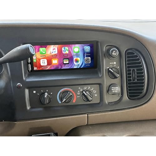 2 Din radio samochodowe do Dodge Van 2002-2003 GPS Navi, wyświetlacz IPS Car Display Android 14 radio samochodowe Bluetooth z bezprzewodowym Carplay Android z ekranem kamery cofania Mirror Link FM/RDS