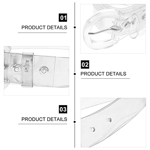 GALPADA Transparent Clear Waist Clear Belt for Women Dress Accessories Transparent Waist Belt Belt Waistband Ladies4