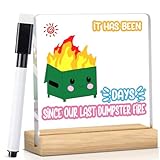 Funny Office Decor Dumpster Fire Desk Accessories Humor Office Boss Day Work Appreciation Gifts for Coworkers Employees Boss Women Positive DIY Acrylic Sign 5 X 5 Inch