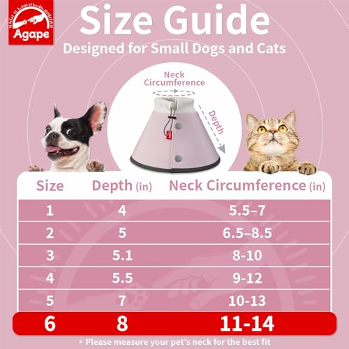 Image of Agape Soft Dog Cone for Small Dogs & Cats, Recovery Collar to Stop Licking | Comfy E-Collar Alternative for Puppies, Adjustable Cloth Cone After Surgery, Protective Neck Cone for Kittens, Washable