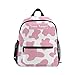 ALAZA Custom Preschool Backpack with Chest Strap,Personalized Pink Cow Print Camo Camoflage Name/Text Mini Toddler Backpack Daycare Toy Bag for Boys Girls,10 x 4x 12 Inches
