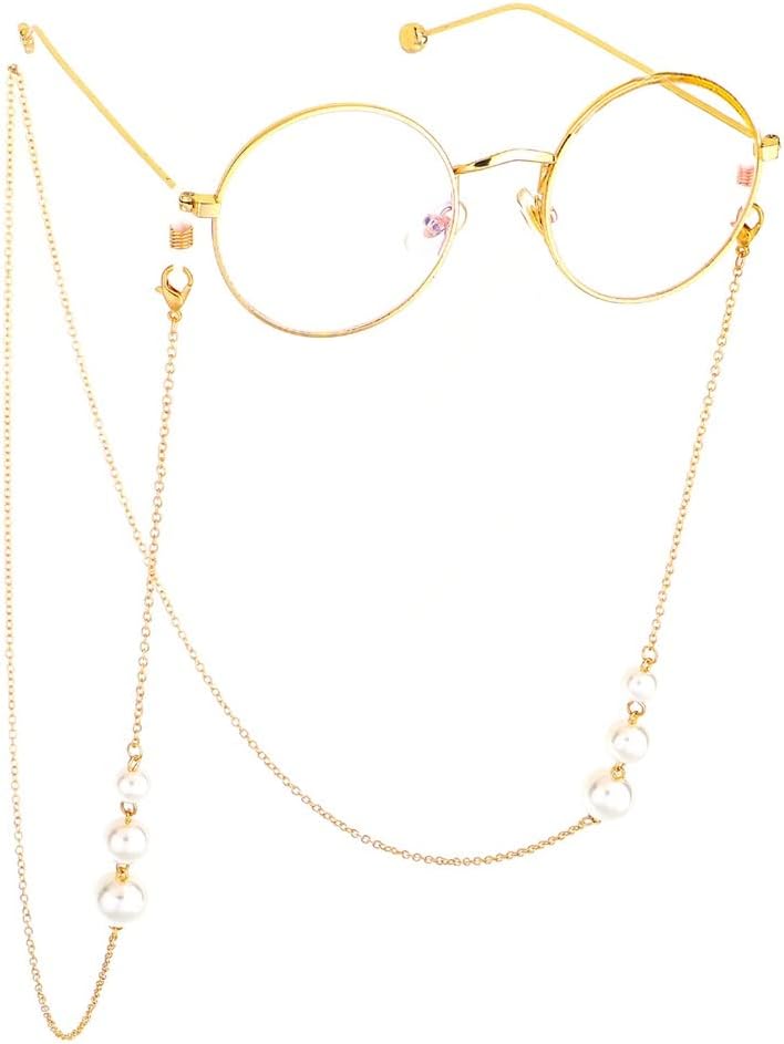 Fashionable Handmade Small, Medium and Large High-Gloss Pearls Eyeglass Chains