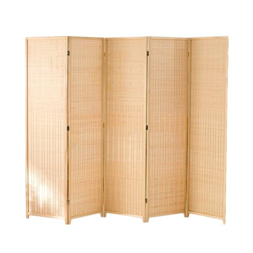 Cloison en Bambou tressé amovible de 150 x 250 cm pour séparation de pièces
