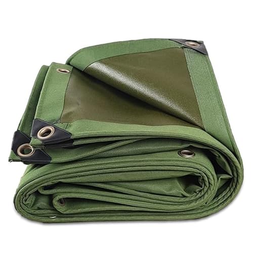 Telo Impermeabile Resistente 1,2x3,6 m, Verde, con Occhielli, Tela Resistente da 600 g/m², Ideale per Campeggio, Escursionismo e situazioni di Emergenza.