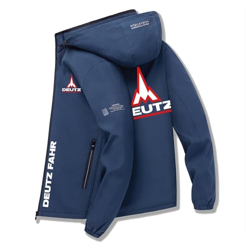 MATRIXX Chaqueta de primavera hombre Para D-eu.T.Z, Bolsillos con cremallera, ideal para actividades al aire libre, viaje y vida cotidiana, ciudad(Blue,XL)
