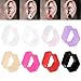 Hollow Hexagon Thin Silicone Ear Tunnel Plugs Gauges Expanders Flexible Soft Tunnels Kit Stretcher Coffin Earrings Fashion Unique Lobe Piercing Body Jewelry for Women Men 8 Pairs Set (9/16