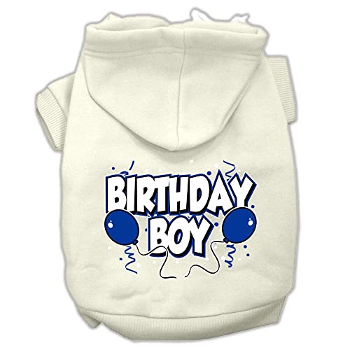 Mirage Pet Products 12" Birthday Boy Screen Print Pet Hoodie, Medium, Baby Blue #TOP5