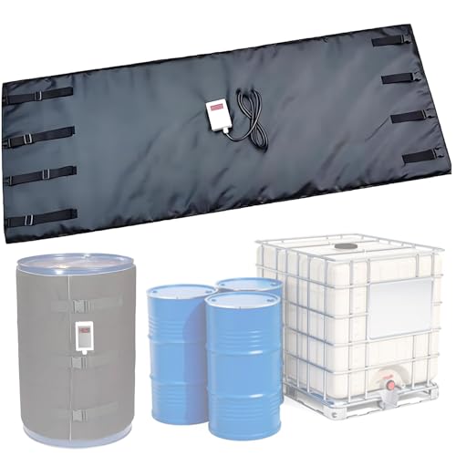Kurtka grzewcza do przemysłowych bębnów olejowych - materiał wysokotemperaturowy odpinany koc grzewczy, maks. 120℃ dla beczki IBC 200 l (53 galony)