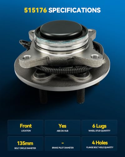 Image of PHILTOP 515176 x1 RWD Front Wheel Hub Assembly for Ford F-150, Expedition