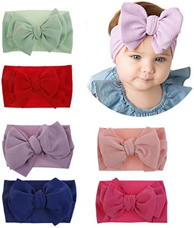 Baby Girl Bow Headbands Newborn Hairband Baby Turban Knotted Headband Nylon Elastic Headwraps for Children Hair Accessories