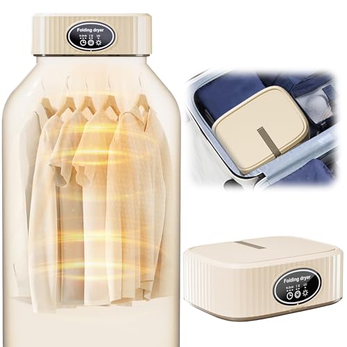 Portable Clothes Dryer for Laundry Mini Portable Dryer Machine with Adjustable Timer Compact Laundry Dryers for Apartment RV Dorms Travel
