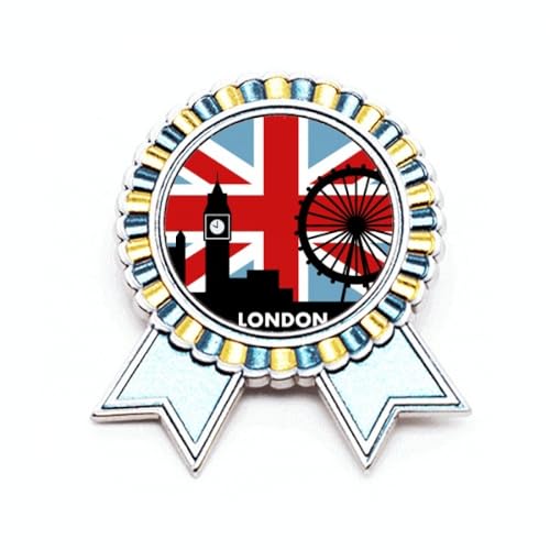 Broche drapeau britannique Big Ben accessoire mode métal Union Jack London