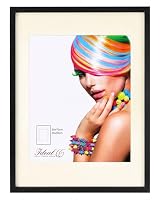IDEAL TREND 3D Objektrahmen Bilderrahmen mit Passepartout & gehärtetem Glas Holz MDF Rahmen Foto Poster: Farbe: Schwarz | Format: 50x70 – Ansicht 2