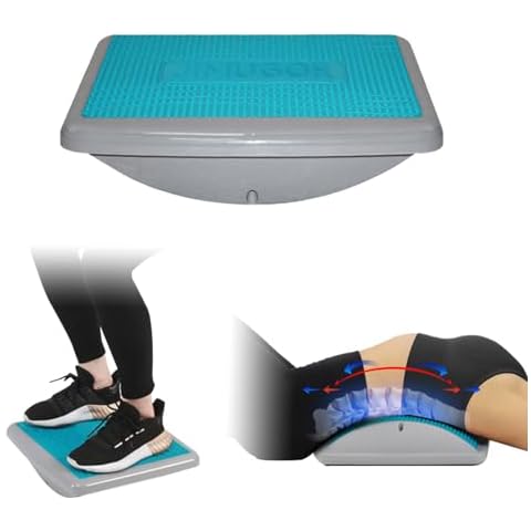 Balance Board with Back Stretcher, Wobble Board for Kid and Adults,Anti-Slip Rocker Board for Physical Therapy,Core Trainer for Balance Training and Exercising Cover
