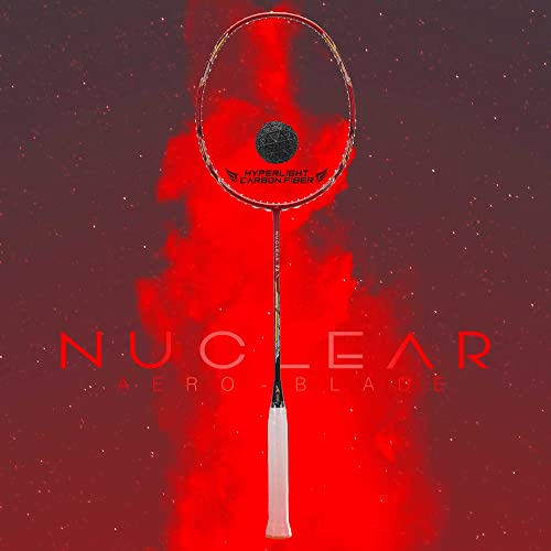 Image of Hundred Nuclear 72 Carbon Fibre Unstrung Badminton Racket with Full Racket Cover for Intermediate Players